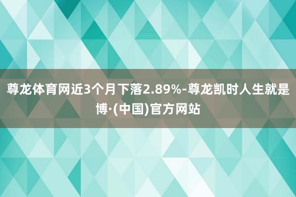 尊龙体育网近3个月下落2.89%-尊龙凯时人生就是博·(中国)官方网站