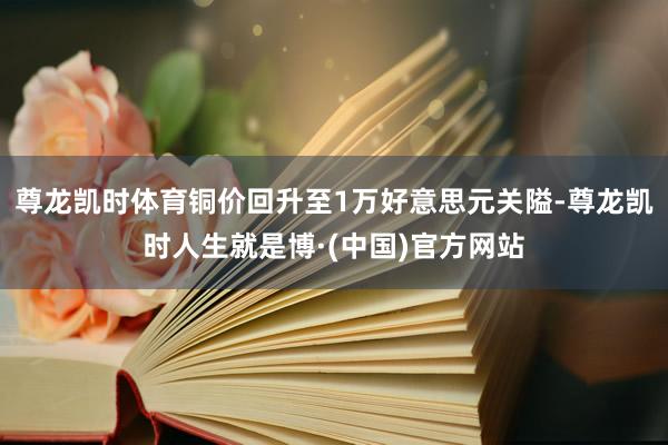 尊龙凯时体育铜价回升至1万好意思元关隘-尊龙凯时人生就是博·(中国)官方网站