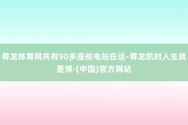 尊龙体育网共有90多座核电站在运-尊龙凯时人生就是博·(中国)官方网站